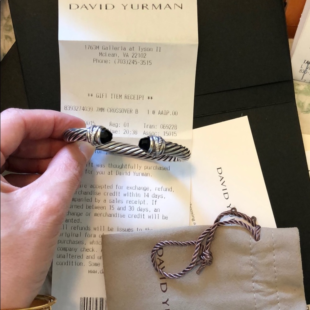 David Yurman cable bracelet.
